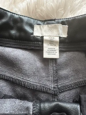 H&M Faux Leather Pants thumbnail 3