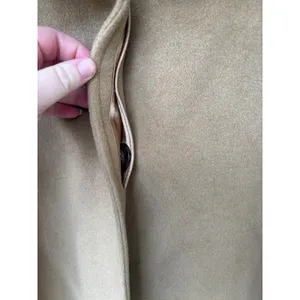 Miriam Joy Vintage Camel Italian Lambswool Angora Cape Coat Tan Women M thumbnail 5