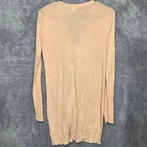 H&M Cardigan‎ Women 34 Peach Tan Longline Button Front V-Neck Knit Pockets thumbnail 5
