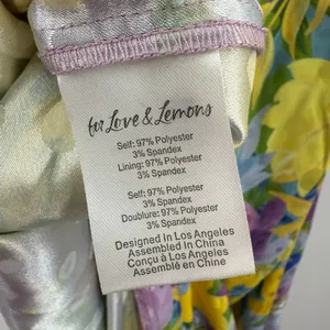 For Love and Lemons Cassia Dress Size 1X NWT Yellow Floral Ruched Midi Cocktail thumbnail 15