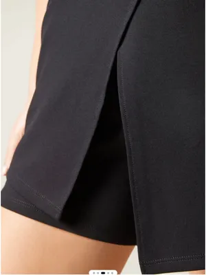 Calzedonia Punto di Milano Knit Skort Skirt Skorts Black- Size Medium thumbnail 4