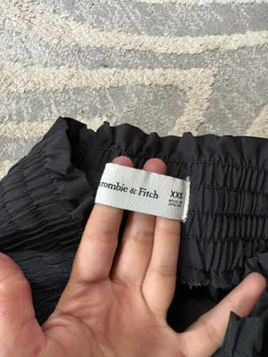 Abercrombie and fitch black high waisted athletic shorts XXS thumbnail 2