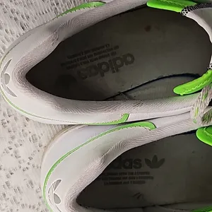 Adidas 80's retro slam court white green stars sneakers shoes sz 9 just dirty thumbnail 6