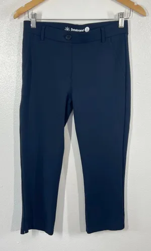 Betabrand Classic Cropped Dress Pant Yoga Pants Womens Small Navy‎ Blue thumbnail 1