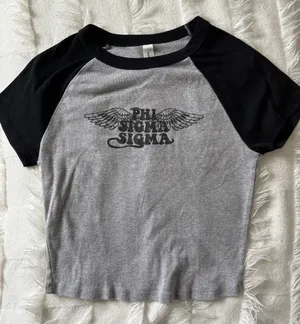 Phi Sigma Sigma Baby Tee Gray thumbnail 1