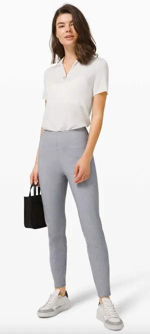 Lululemon Here to There High Rise 7/8 Pant Crosshatch Texture Magnet Grey US 4 thumbnail 1