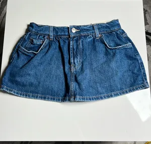 Free People Denim Mini Skort thumbnail 2