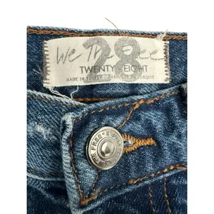 Free People We the Free Size 28 Jean Shorts Denim Ripped Button Fly #AA5-5‎ thumbnail 2