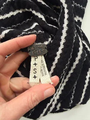 We the Free People Drippy Thermal Striped Turtleneck Size Small thumbnail 7