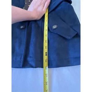 NWT Emporio Collezione ButtonDown Belted Jacket Navy Size Med thumbnail 4
