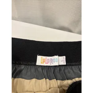 Lularoe -‎ Jill Skirt- Large- NWT- Tan and Black stripe Pleated Accordion thumbnail 4