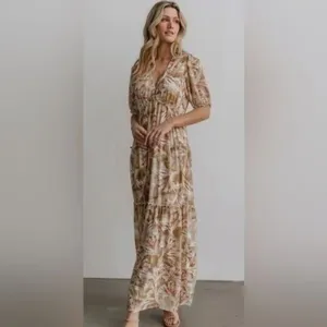 BalticBorn Santorini floral ruffle maxi dress SMALL thumbnail 8