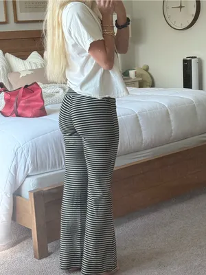 Flare Foldover Leggings/Yoga Pant Gold thumbnail 4