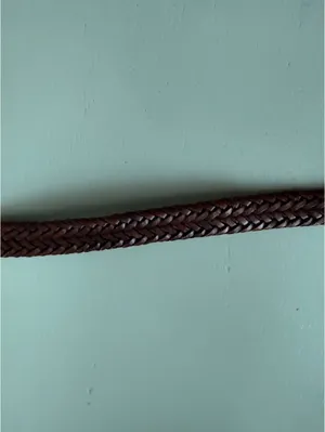 Talbots Genuine Leather Braided Brown Belt Size L thumbnail 6