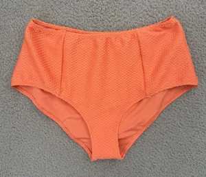 NWT Aerie High Waisted Full Coverage Bikini Bottom Swim Orange Beach Women Small thumbnail 1
