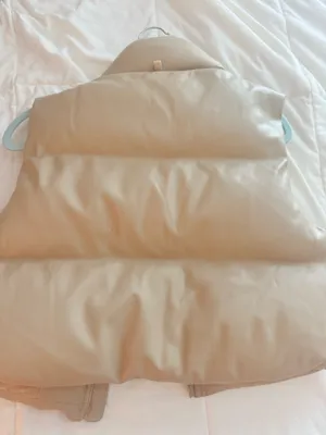 Beige puffer vest Tan thumbnail 3