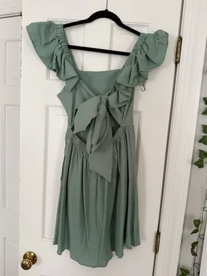 Green Ruffle Dress thumbnail 2
