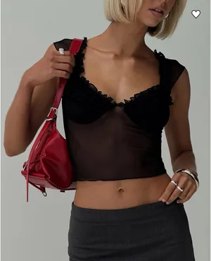 Princess Polly Top Black Things Change  thumbnail 1