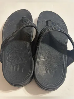 FitFlop navy Rhinestone T-Strap Women's Sandals thumbnail 3