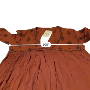 Free‎ People Tunic Womens S Red Embroidered Babydoll V Neck Boho NWT Flawed thumbnail 12