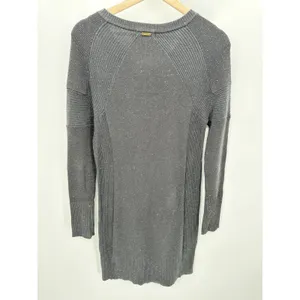 Prana Avalone Dress Womens Small Grey Two-Tone V-Neck Knit Sweater W33180721‎ thumbnail 2