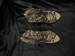 Leopard Print Lace-Uo Heels thumbnail 7