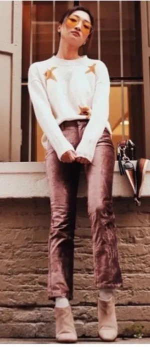 NWT Free‎ People Velvet Crop Pants Taupe Size 26 thumbnail 1