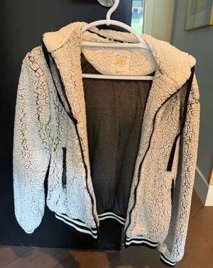 Cream Sherpa Zip-Up Hoodie Jacket thumbnail 1
