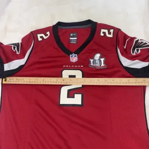 Atlanta Falcons Matt Ryan #2 Super Bowl LI NFL Football Nike Red Jersey Sz Large thumbnail 6