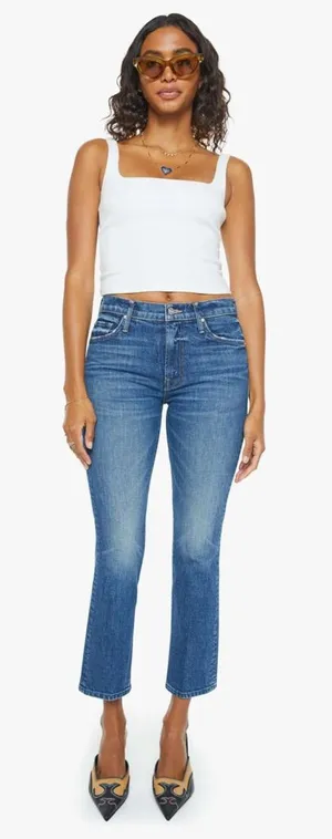 MOTHER JEANS SUPERIOR The Insider Ankle, wash where the sun Don't shine Sz 25 thumbnail 1