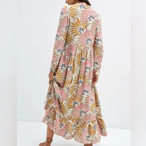 New Mare Mare x Anthropologie Pink Combo Lynda Maxi Dress Size Small thumbnail 9