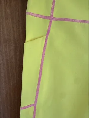 NWT Tuckernuck Sundaze Compression Biker Shorts Yellow & Pink 7” Women’s size XS thumbnail 5