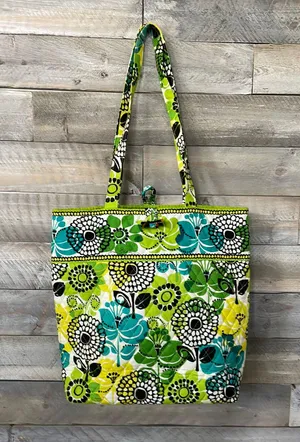 Vera Bradley "Lime's Up" Retired pattern Tote Bag. thumbnail 1