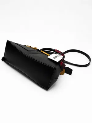 👜Steve Madden | Black Satchel with Red Plaid Scarf Accent👜 thumbnail 8