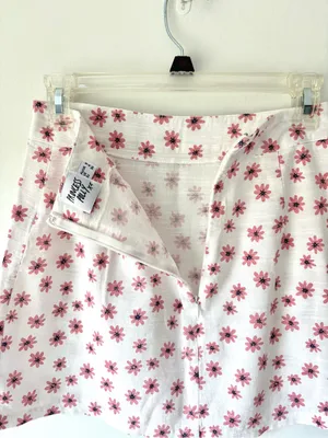 Princess Polly Cotton Micro Mini Skirt White Pink Floral Coquette Summer Preppy thumbnail 4