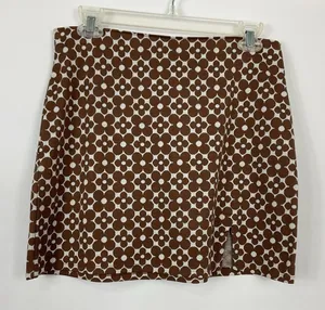 Hollister High Rise Brown‎ Floral Mini Skirt Size Medium thumbnail 1