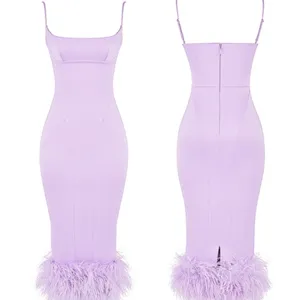 HOUSE OF CB 'Helena' Orchid purple‎ lavender Satin Midi Dress /Size XS NWOT thumbnail 6