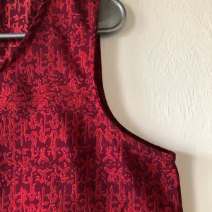 COLDWATER CREEK Womens Sleeves Top Size Medium Burgundy thumbnail 4