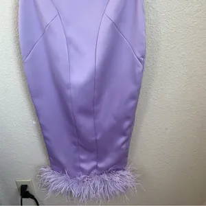 HOUSE OF CB 'Helena' Orchid purple‎ lavender Satin Midi Dress /Size XS NWOT thumbnail 11
