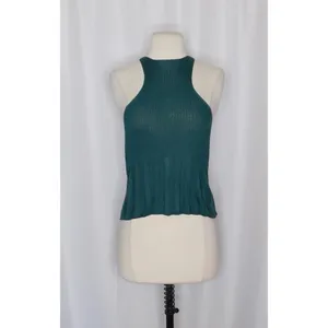 FREE PEOPLE Intimately Switch It Up‎ Tank Cami Green Balsam Ribbed Knit Large thumbnail 2