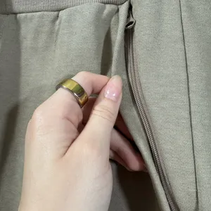 alo Yoga UNISEX ‘The Chill Short’ ‘Gravel’ Tan Sweat Shorts thumbnail 9