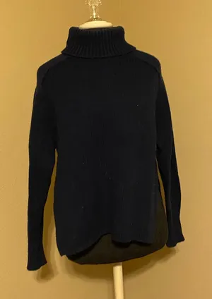 💜 Golden Aritzia cashmere navy sweater thumbnail 1