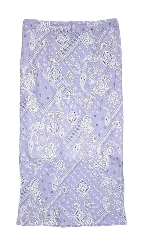 Princess Polly Elaine Midi Skirt in Lavender Purple Bandana Print Size 4 thumbnail 1