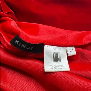 Kinji Red Velvet Off Shoulder Midi Dress Japanese Harajuku Medium thumbnail 7