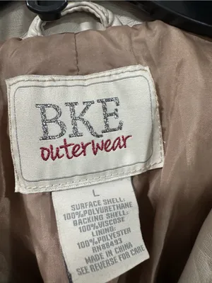 Buckle BKE Taupe Leather Moto Jacket thumbnail 3