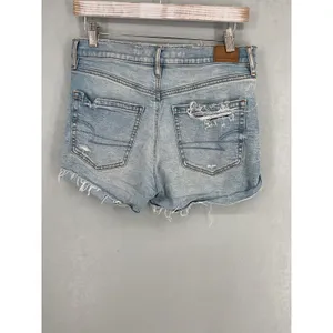 American Eagle Womens Relaxed Short Light Wash Distressed Denim 4 thumbnail 3