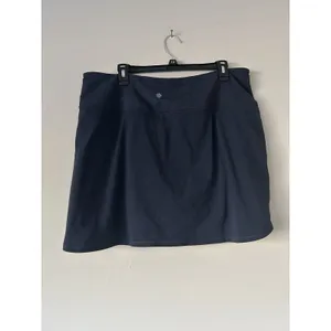 Athleta Fairway High Rise Navy Golf Skort Size Xl Tennis Preppy Athleisure 16” thumbnail 2