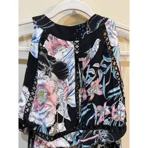 Jasse Endless Summer Maxi Dress Floral Halter Open Back‎ Bow Size XL thumbnail 4
