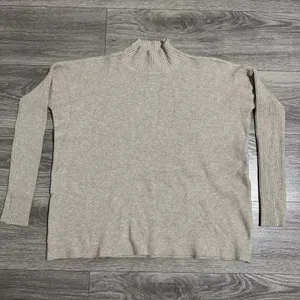 Cyrus Mock Neck Pullover Knit Strechy Sweater Dolman Sleeve‎ Women Small Beige thumbnail 8