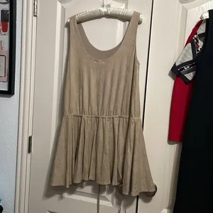 NWT Free‎ People Movement Faux Micro Suede Mini Dress Preppy Minimalist Granola thumbnail 3
